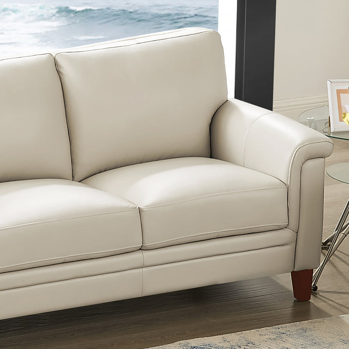 Hydeline Westcott Leather Sofa - Vanilla