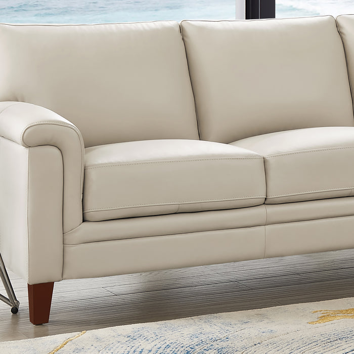 Hydeline Westcott Leather Sofa - Vanilla