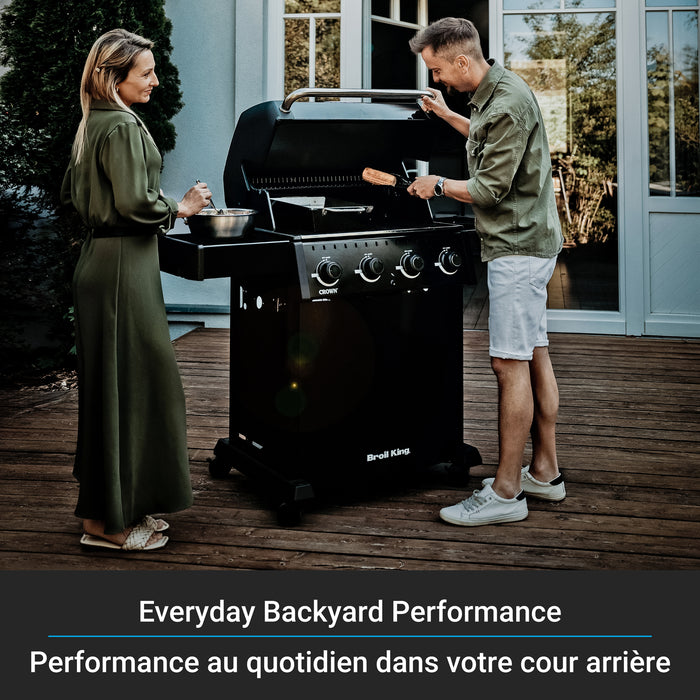 Broil King Crown 410 Shadow 4-Burner 40,000-BTU Propane Gas BBQ - 865054 Grill