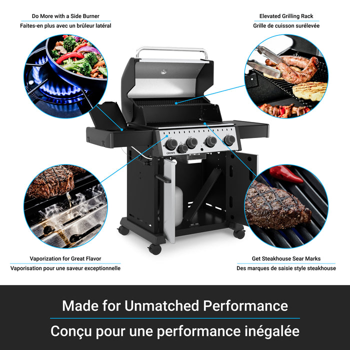 Broil King Crown S 440 4-Burner 40,000-BTU Natural Gas BBQ - 865367 Grill