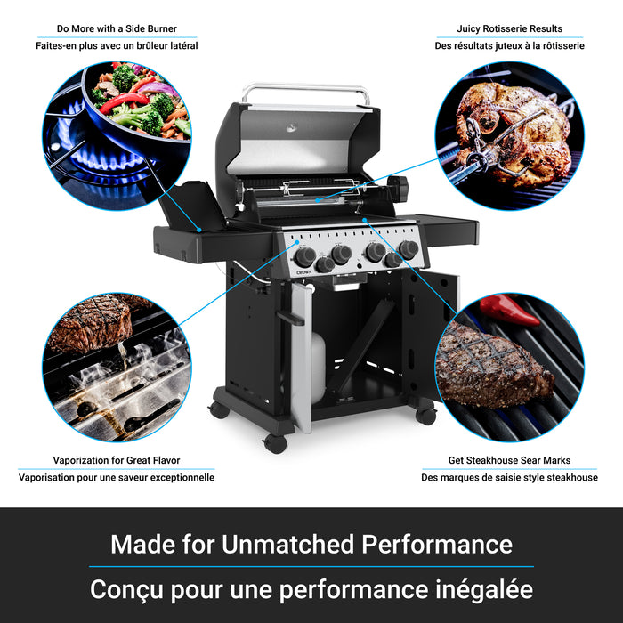 Broil King Crown S 490 4-Burner 40,000-BTU Natural Gas BBQ - 865387 Grill