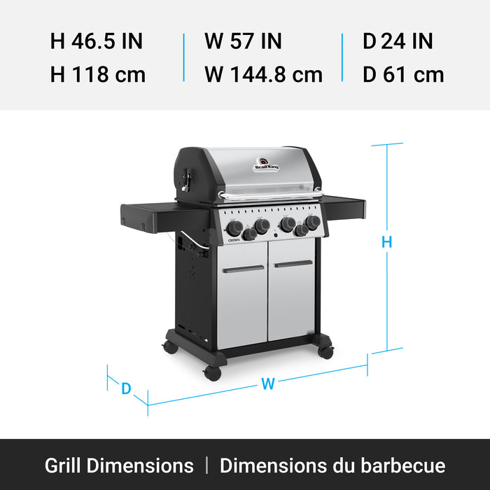 Broil King Crown S 490 4-Burner 40,000-BTU Natural Gas BBQ - 865387 Grill