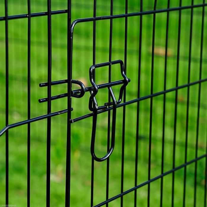 Pawhut 30inch 8-panel Octagon Pet Exercise Playpen Crate Foldable Dog Cage Pen Puppy Kennel, Black