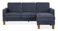 Novogratz Bowen L-Shaped Sectional Sofa - Blue