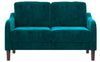 DHP Marbella Velvet 2-Seater Loveseat Sofa - Green