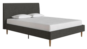 Mr. Kate Daphne Linen Queen Bed - Dark Grey