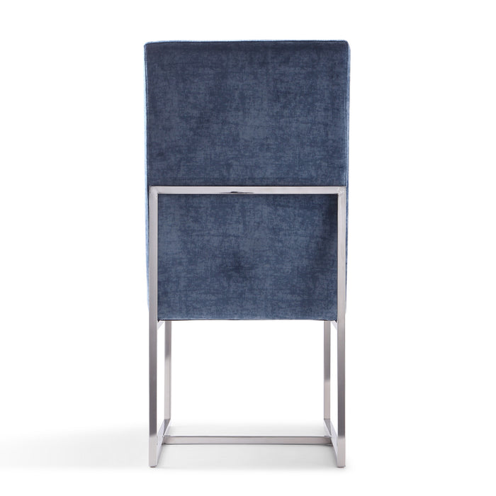 Manhattan Comfort Element Dining Chair - Blue Velvet