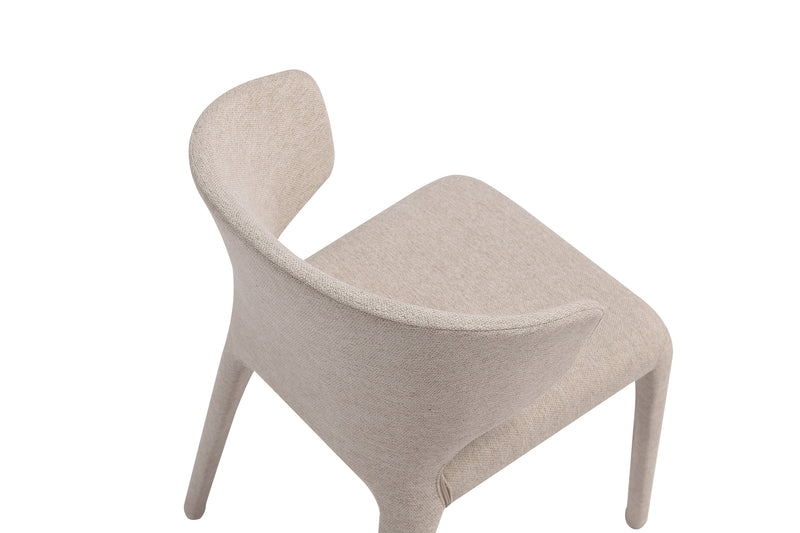 Manhattan Comfort Set of 2 Conrad Modern Woven Tweed Dining Chairs - Wheat