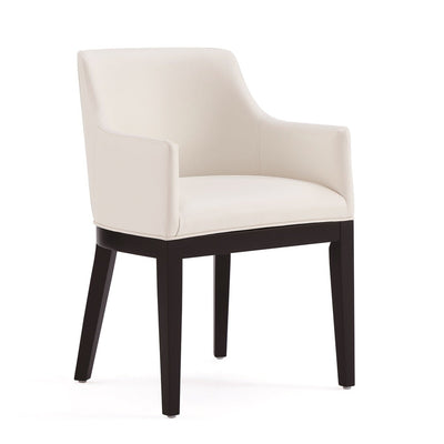 Manhattan Comfort Gansevoort Modern Faux Leather Dining Chair - Cream|Chaise de salle à manger moderne Gansevoort de Manhattan Comfort en similicuir - crème