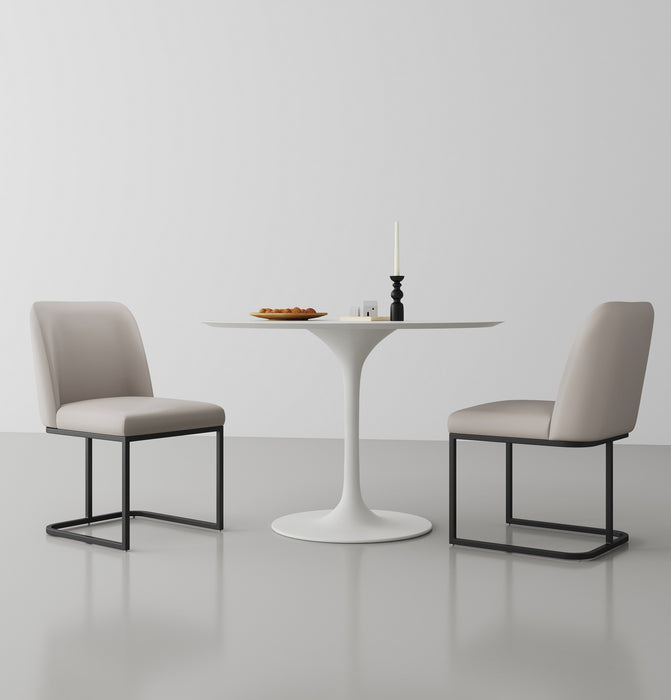 Manhattan Comfort Serena Faux Leather Dining Chair - Light Grey