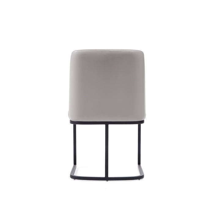 Manhattan Comfort Serena Faux Leather Dining Chair - Light Grey