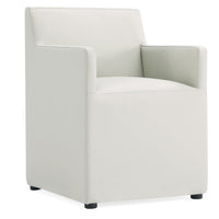 Manhattan Comfort Anna Modern Square Faux Leather Armless Dining Chair - Light Stone Grey