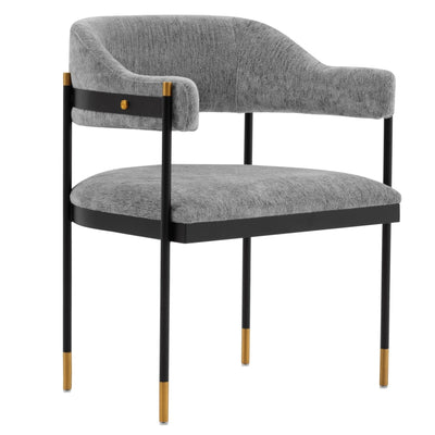 Manhattan Comfort Modern Lia Chenille Dining Chair - Grey|Chaise de salle à manger moderne Lia de Manhattan Comfort en chenille - grise