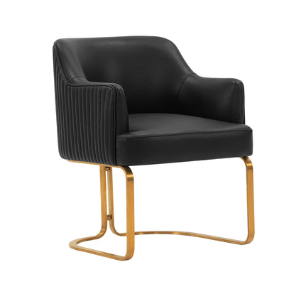 Manhattan Comfort Modern Edra Leatherette Dining - Black|Chaise de salle à manger moderne Eda de Manhattan Comfort en similicuir - noire