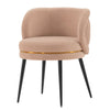 Manhattan Comfort Modern Kaya Pleated Velvet Dining Chair - Nude