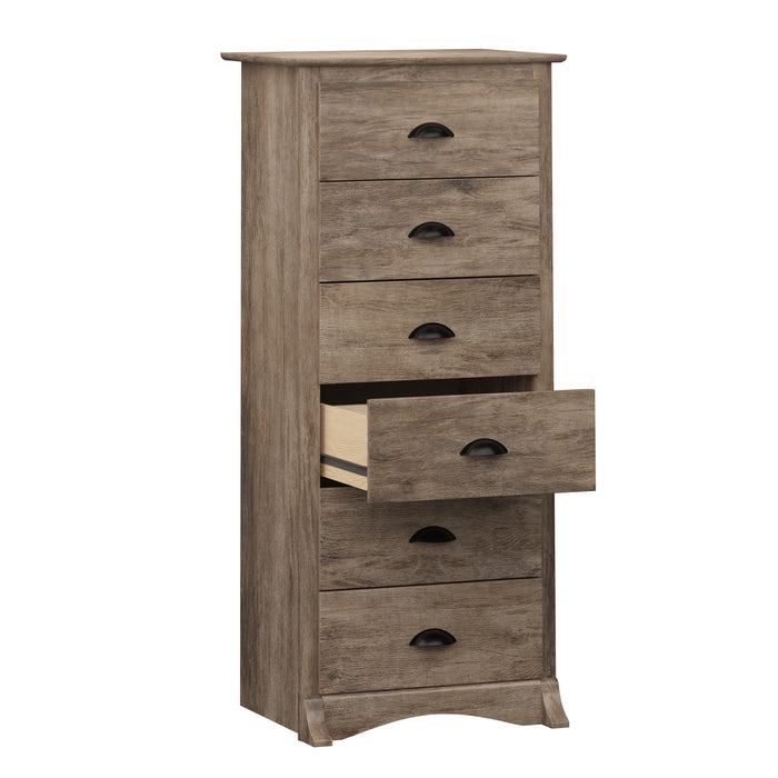 Salt Spring Tall 6-Drawer Chest - Drifted Grey