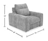 Scott Living Elevate 42" Chenille Fabric Power Reclining Chair - Grey | Fauteuil à inclinaison électrique Elevate de Scott Living de 42 po en tissu de chenille - gris