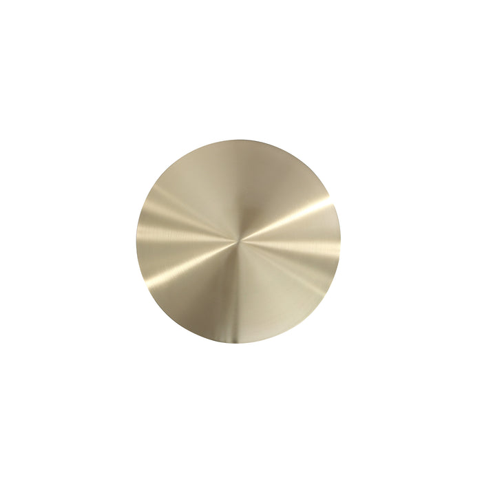 Manhattan Comfort Modern Anderson End Table 1.0 Upholstered Leatherette with Gold Tabletop - Cream