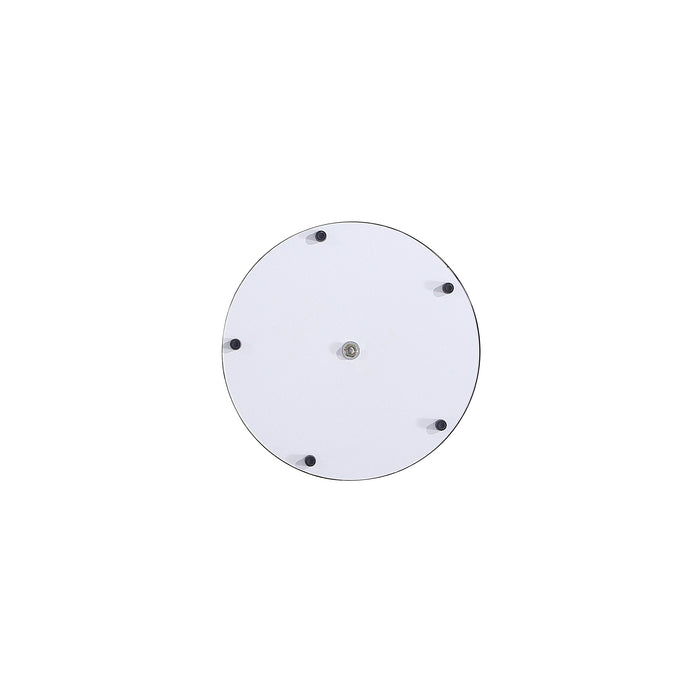 Manhattan Comfort Modern Anderson End Table 1.0 Upholstered Leatherette with Gold Tabletop - Cream