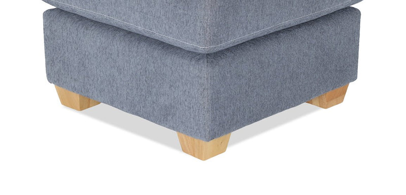 Finesse 23\" Chenille Fabric Ottoman - Flint Moss