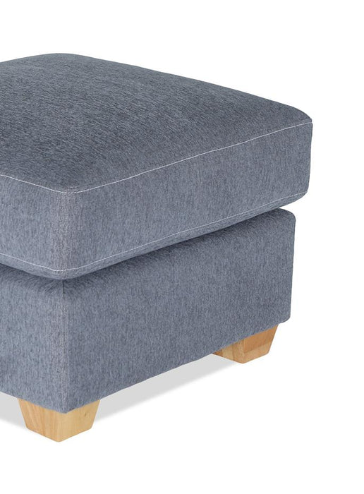 Finesse 23\" Chenille Fabric Ottoman - Flint Moss
