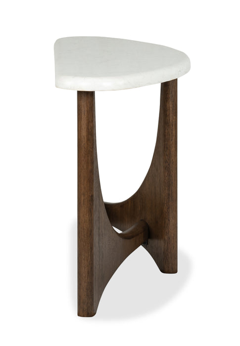Frampton 54\" Sofa Table with Marble Veneer Top- Coffee 