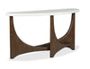 Frampton 54\" Sofa Table with Marble Veneer Top- Coffee 