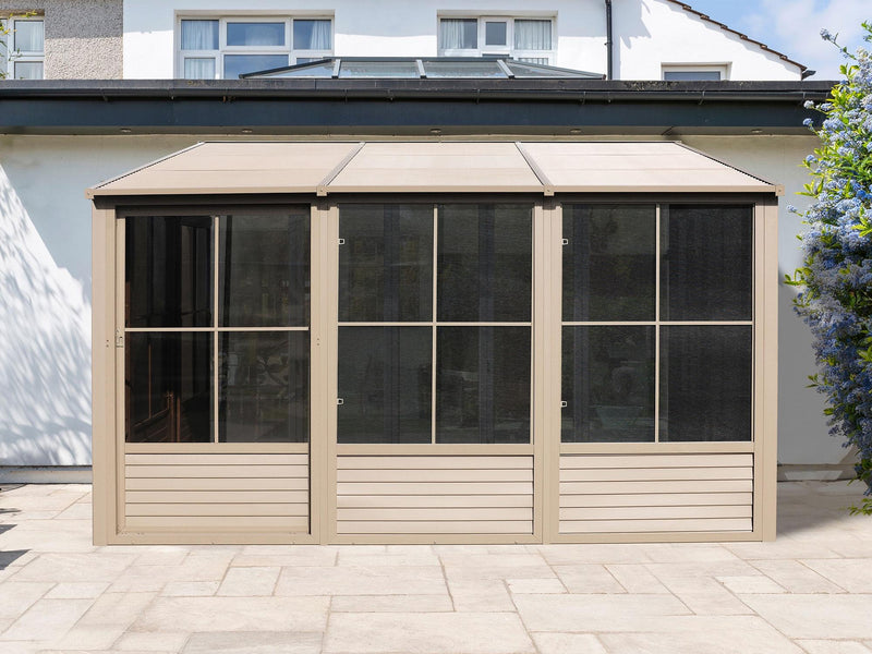 Gazebo Penguin Florence - Wall Mounted Solarium 8x12 Metal Roof