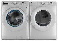 GE 5.3 Cu. Ft. Front Load Washer and 7.8 Cu. Ft. Electric Dryer – White