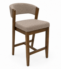 Gia Counter-Height Stool with Polyester Leather Fabric, 24