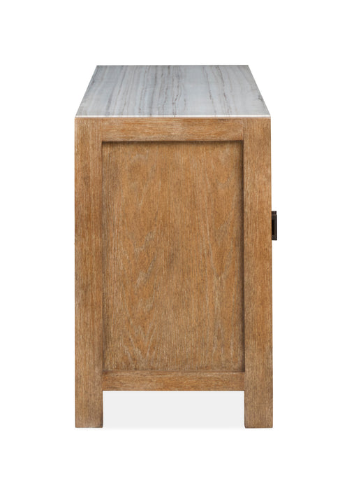 Grafton 70\" Hallway Console with Marble Top - Sierra Brown
