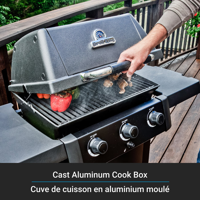 Broil King Gem 310 Shadow 3-Burner 24,000-BTU Propane Gas BBQ - 814954 Grill