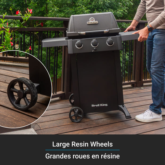 Broil King Gem 310 Shadow 3-Burner 24,000-BTU Propane Gas BBQ - 814954 Grill