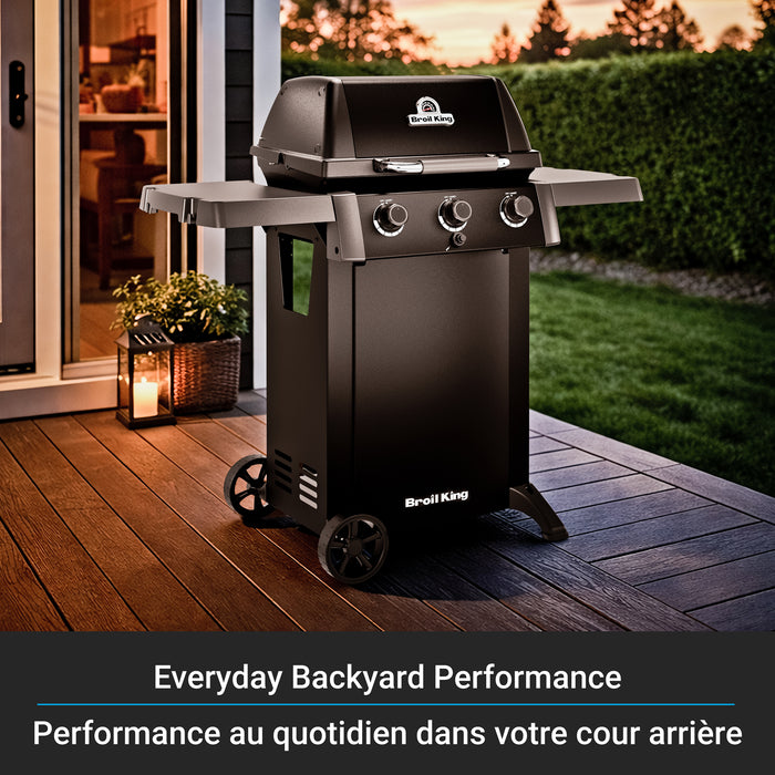 Broil King Gem 310 Shadow 3-Burner 24,000-BTU Propane Gas BBQ - 814954 Grill