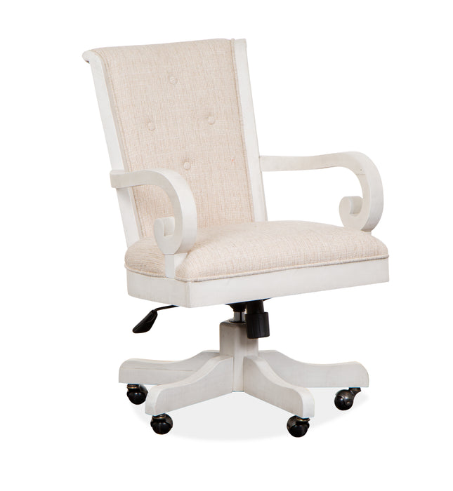 Milson 22.5\" Upholstered Chair with Casters - Alabaster