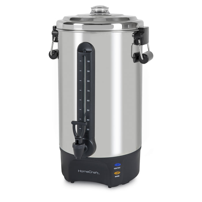 Homecraft 100-Cup Coffee Urn and Hot Beverage Dispenser Coffee Maker - HCCU100SS