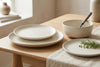 H2K Sesame 12-Piece Embossed Stoneware Dinnerware Set | Ensemble de Vaisselle H2K Sesame 12 Morceaux en Gres Texture