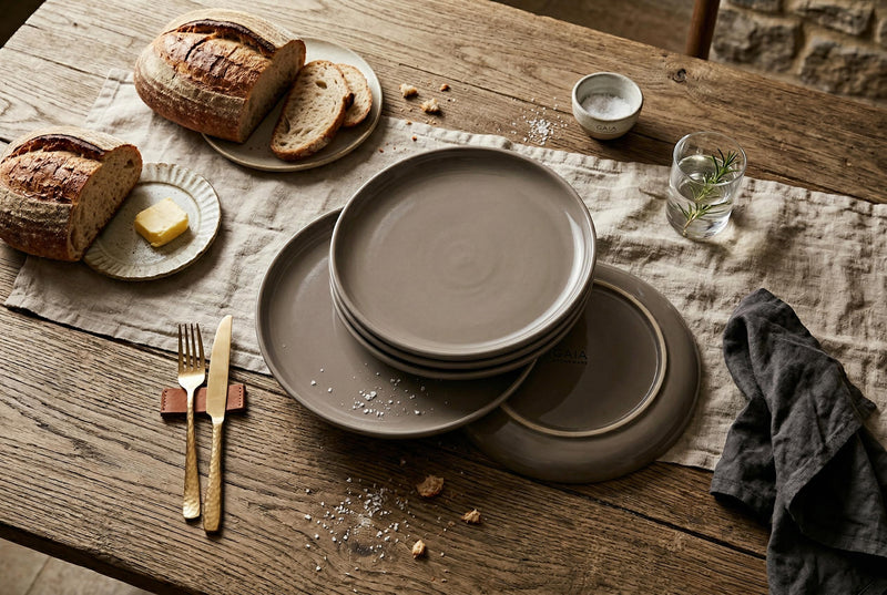 Gaia 4-Piece Stoneware Dinner Plate Set