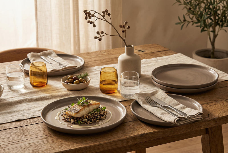 Gaia 4-Piece Stoneware Dinner Plate Set