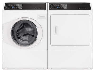 Huebsch® 3.5 Cu. Ft. Front Load Washer and 7 Cu. Ft. Electric Dryer with Pet Plus™ – White  | Laveuse à chargement frontal de 3,5 pi3 et sécheuse électrique de 7 pi3 Huebsch avec Pet PlusMC - blanches
