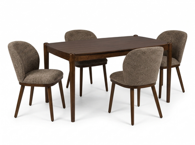 Ivy 5pc Dining Set with Table & 4 Chairs, 60"W - Brown | Ensemble de salle à manger Ivy 5 pièces avec table de 60 po (L) et 4 chaises - brun
