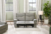 Matteo 64" Genuine Leather Reclining Loveseat - Aviarah Grey | Causeuse inclinable Matteo de 64 po en cuir véritable - gris Aviarah