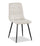 Arlo Dining Chair with Cushion Fabric Tufted Seat & Back, Metal – Grey