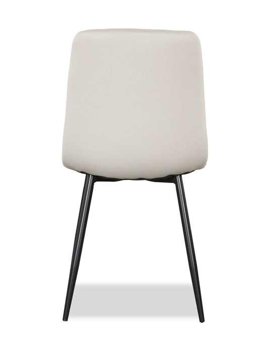 Arlo Dining Chair with Cushion Fabric Tufted Seat & Back, Metal – Grey