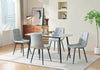 Arlo 5pc Dining Set with Table & 4 Grey Chairs, Sintered Stone & Metal, 55"W - Grey/Black | Ensemble de salle à manger Arlo 5 pièces en pierre frittée et métal avec table de 55 po (L) et 4 chaises grises - gris et noir
