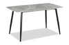 Arlo 5pc Dining Set with Table & 4 Green Chairs, Sintered Stone & Metal, 55"W - Green & Grey/Black | Ensemble de salle à manger Arlo 5 pièces en pierre frittée et métal avec table de 55 po (L) et 4 chaises vertes - vert, gris et noir