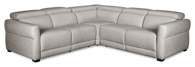 Cindy Crawford Home Aspen 3-Piece Power Reclining Sectional with Adjustable Headrests and USB Port - Silver