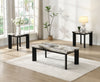 Carra 47.64" Modern Coffee Table with Marble-Look Top - Black | Table à café moderne Carra de 47,64 po avec dessus en imitation de marbre - noire