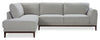 Horizon 2-Piece Left-Facing Fabric Sectional with Wood Base and Legs - Grey | Sofa sectionnel de gauche Horizon 2 pièces en tissu avec base et pattes en bois - gris