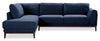 Horizon 2-Piece Left-Facing Fabric Sectional with Wood Base and Legs - Navy | Sofa sectionnel de gauche Horizon 2 pièces en tissu avec base et pattes en bois - bleu marine